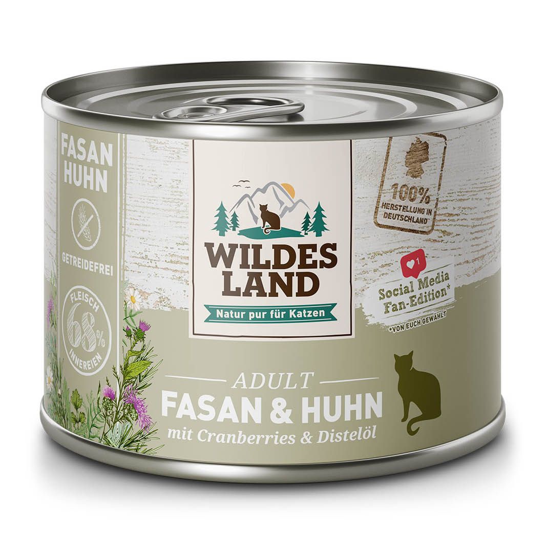 Wildes Land Cat - Classic Adult - Fasan und Huhn | 6 x 200 g