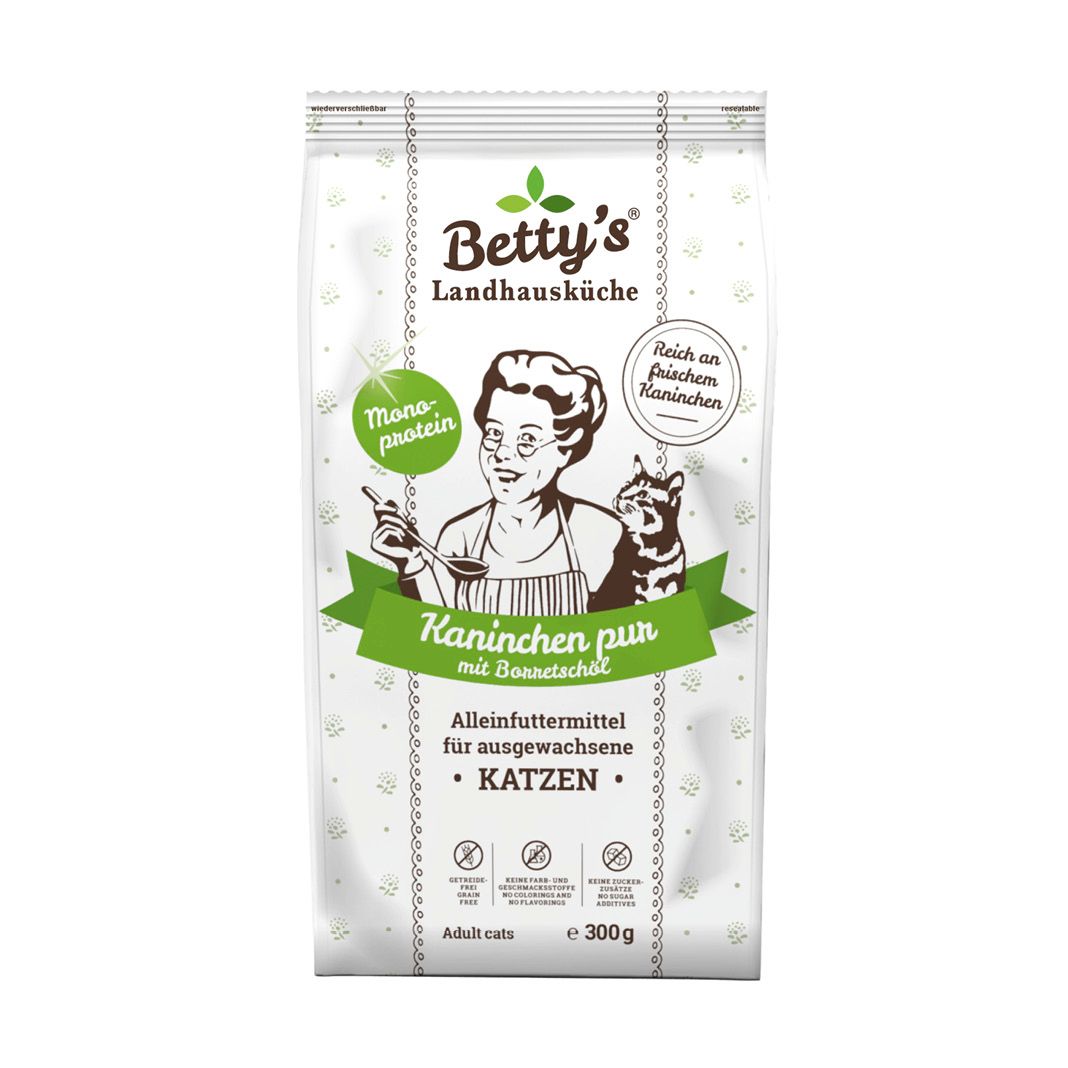 Betty's Landhausküche - Katze - Trockenfutter - Kaninchen pur | 300 g