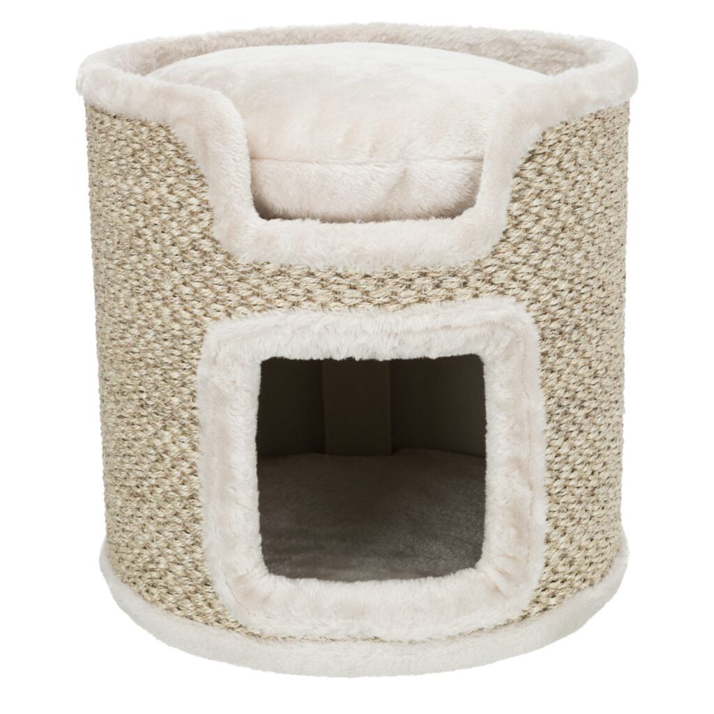 TRIXIE Cat Tower Ria, lichtgrau/natur | 37 cm