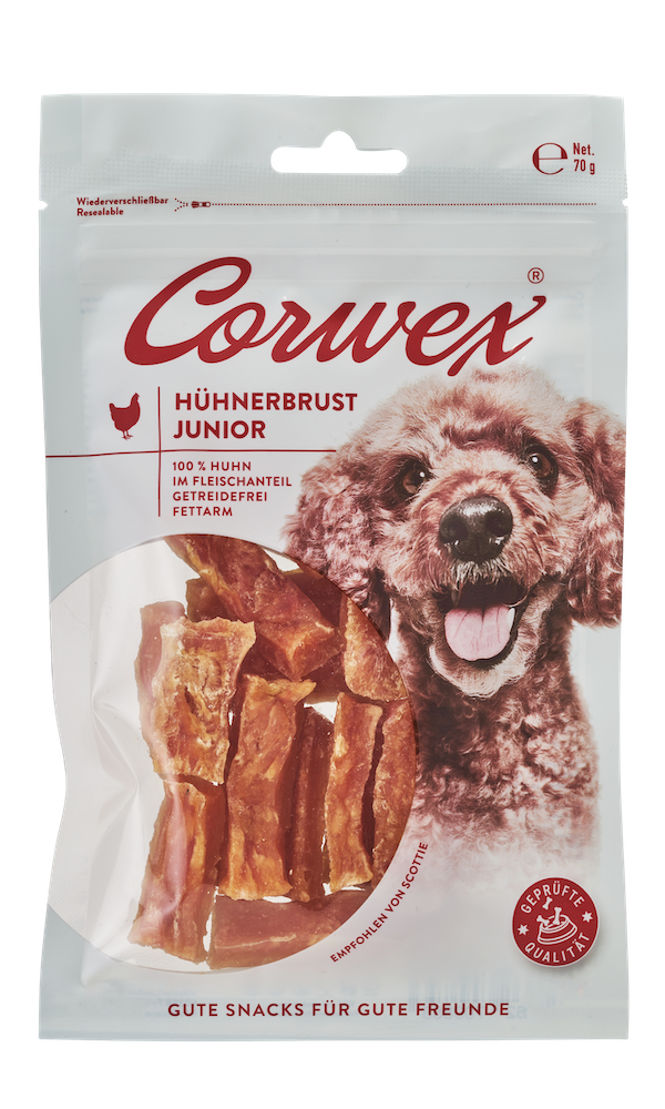 Corwex JUNIOR Hühnerbrust in kleinen Stückchen | 70 g