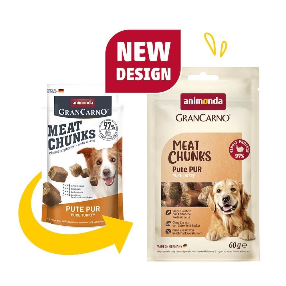 animonda Meat Chunks Adult Pute pur | 8 x 60 g