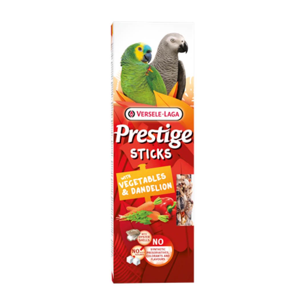 Versele Laga Prestige Sticks Papageien mit Gemüse & Löwenzahn - 2 Stück | 140 g