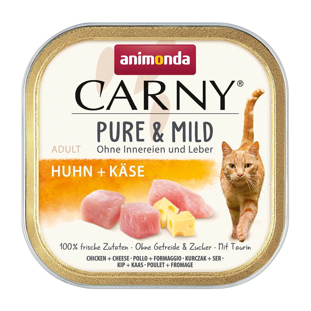 animonda Carny - Schale - Adult - Pure & Mild - Huhn + Katzenminze | 32 x 100 g