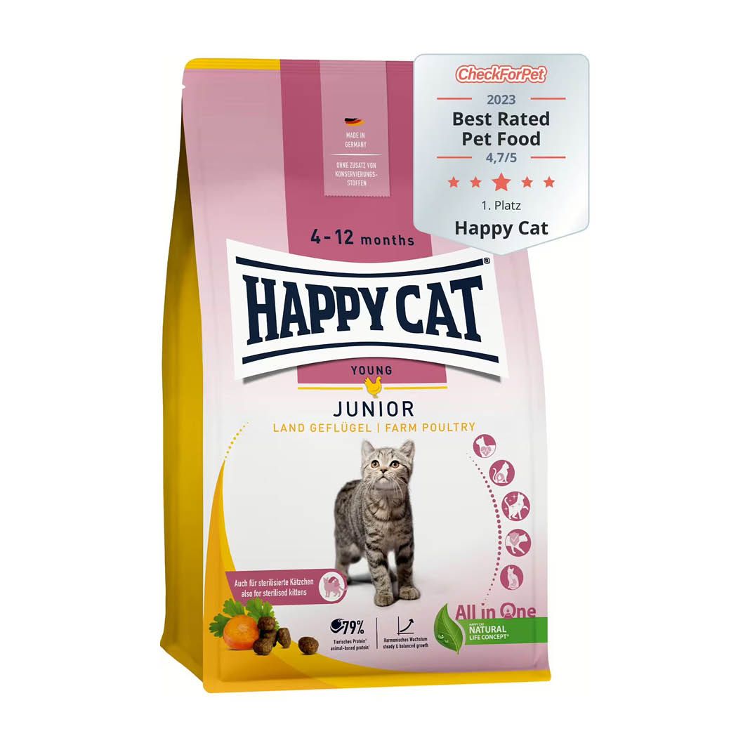 Happy Cat Young Junior Land Geflügel | 6 x 300 g