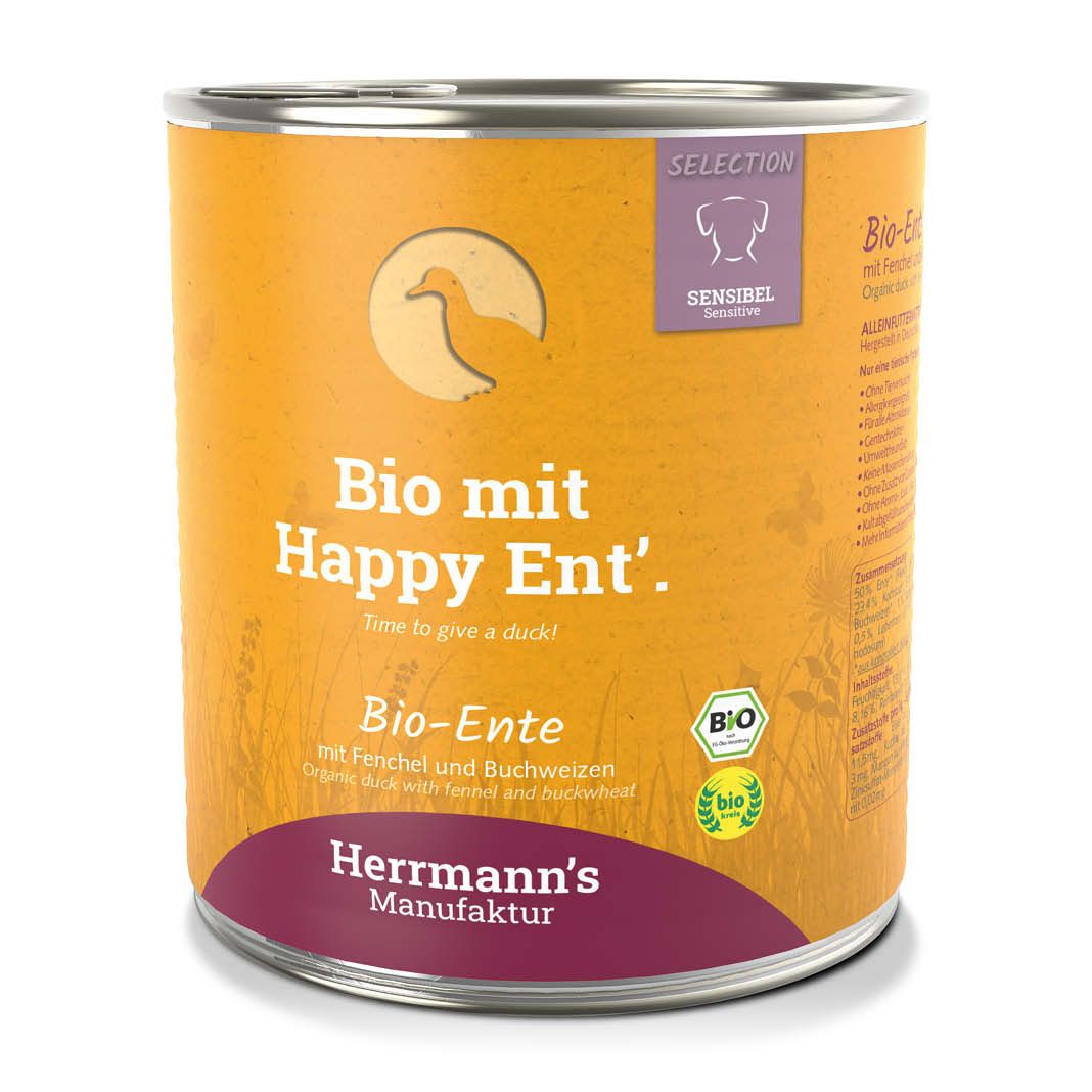 Herrmanns Selection - Sensible - Bio Huhn mit Karotte und Reis | 6 x 800 g