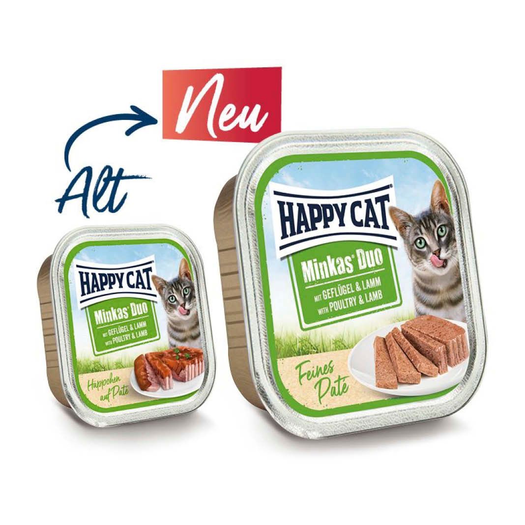 Happy Cat Minkas Duo Geflügel & Lamm | 16 x 100 g