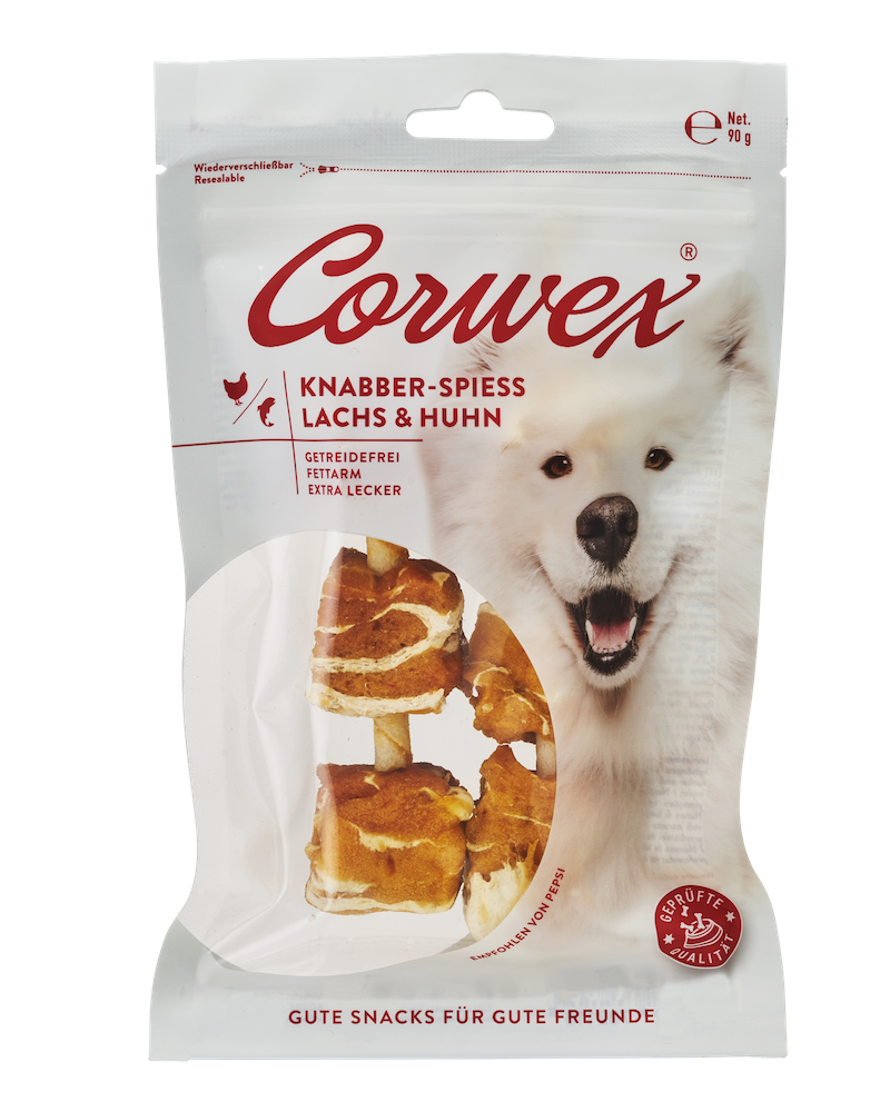 Corwex Knabber-Spieß mit Lachs und Huhn | 90 g