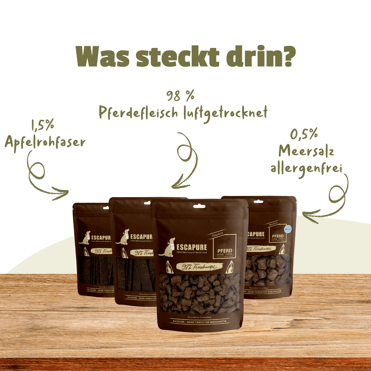 Escapure Hupferl Pferd | 150 g