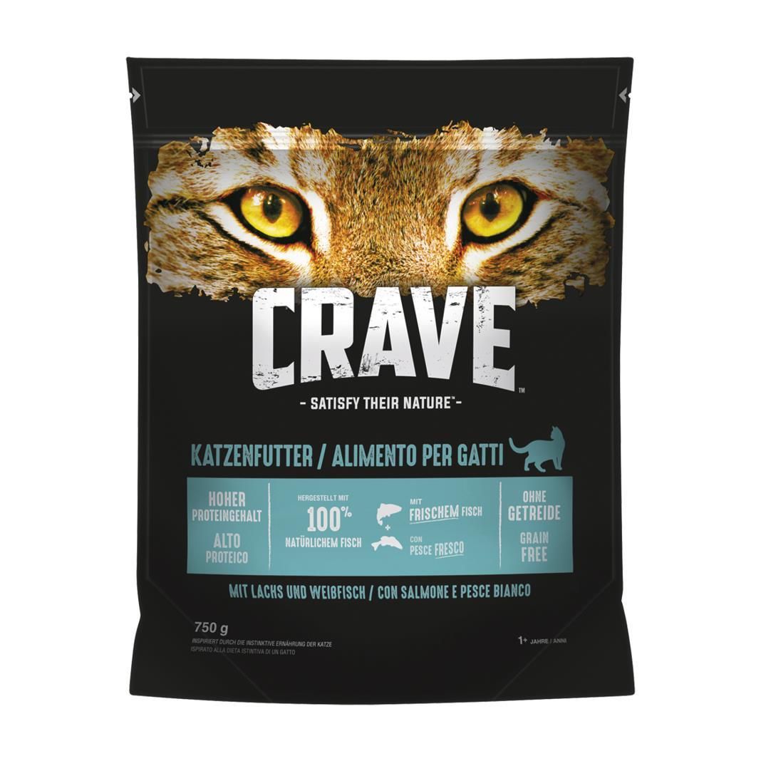 CRAVE™ Katze Beutel Adult mit Lachs und Weissfisch | 6 x 750 g