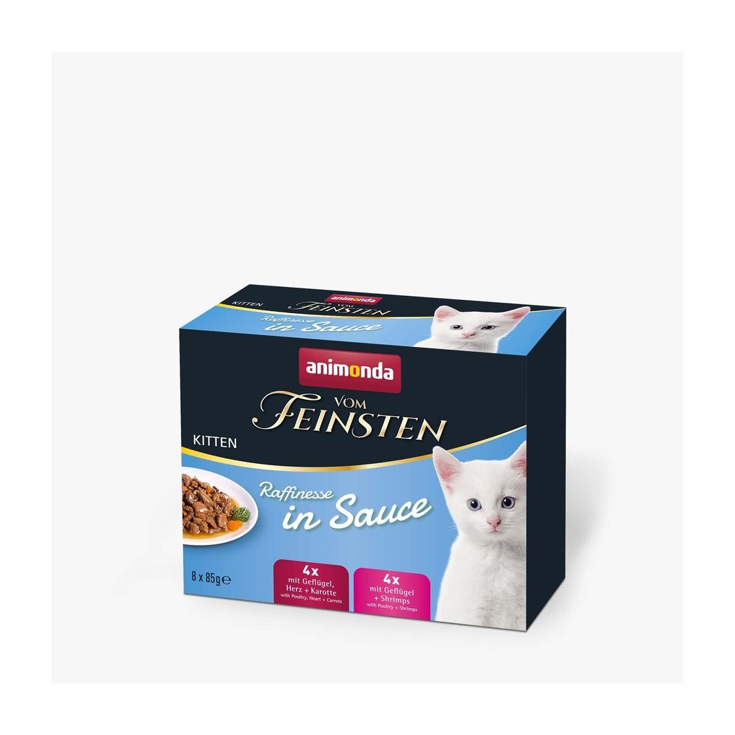 animonda Vom Feinsten Kitten Raffinesse in Sauce Mixpack (6 x 8=) | 48 x 85 g