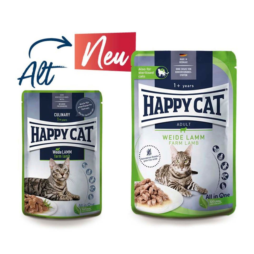 Happy Cat Young Meat in Sauce Kitten & Junior Land Ente Pouch | 20 x 85 g