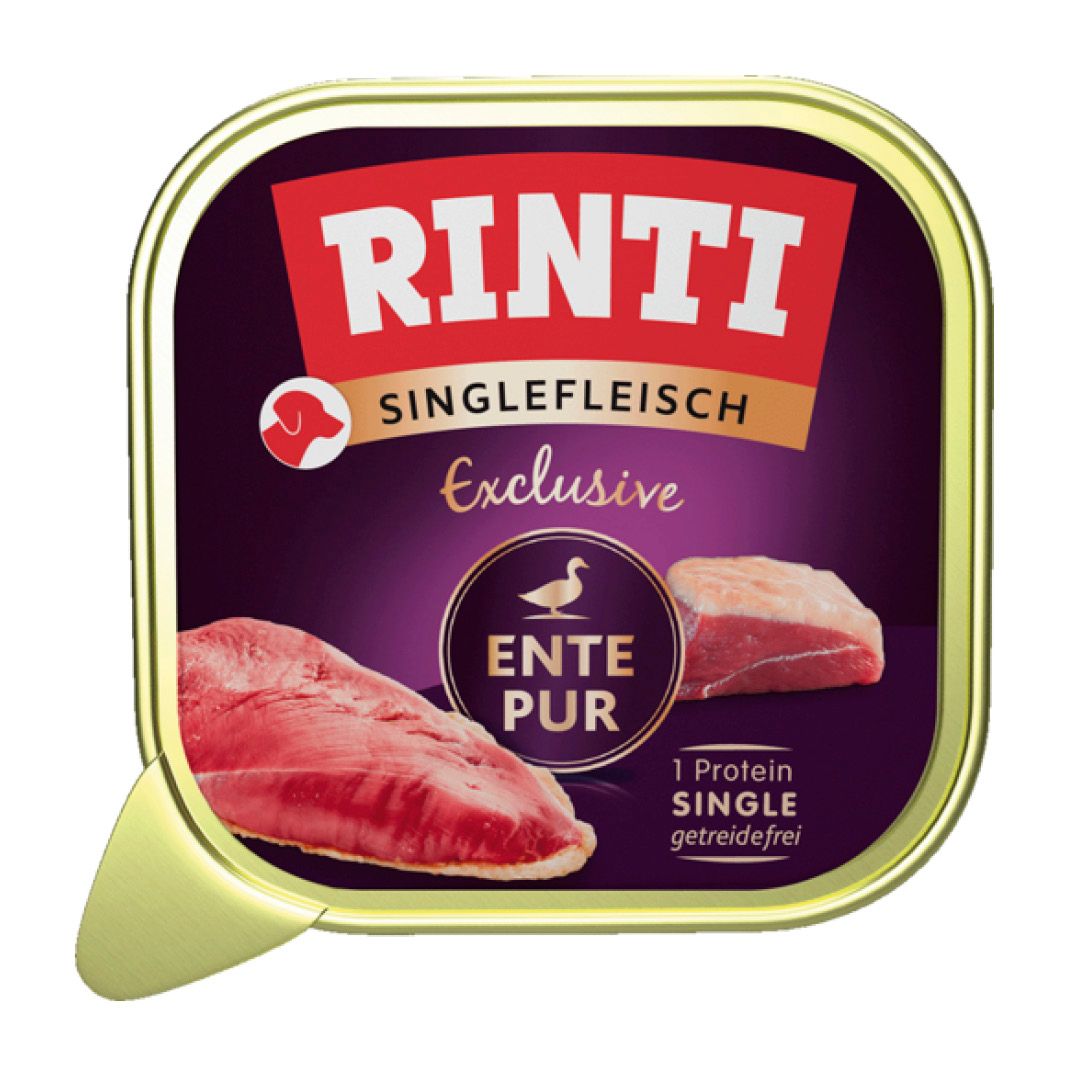 Rinti Singlefleisch Exclusive Pur Ente Schale | 10 x 150 g