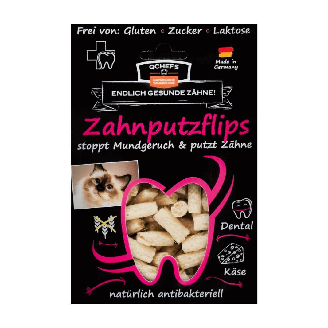 QCHEFS Cat Zahnputzflips | 10 x 40 g