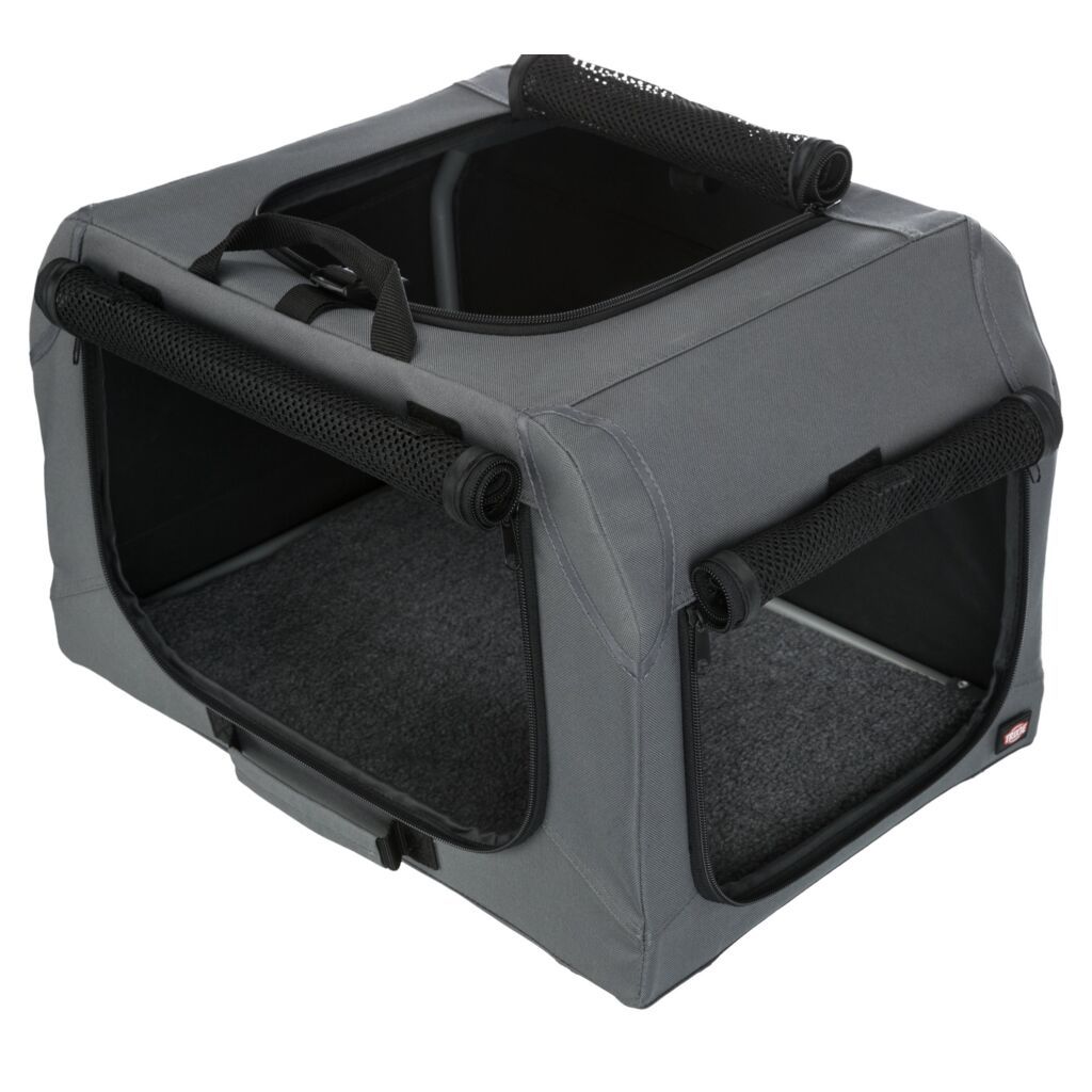 TRIXIE Hundebox Easy, grau | XS–S: 50 x 33 x 36 cm