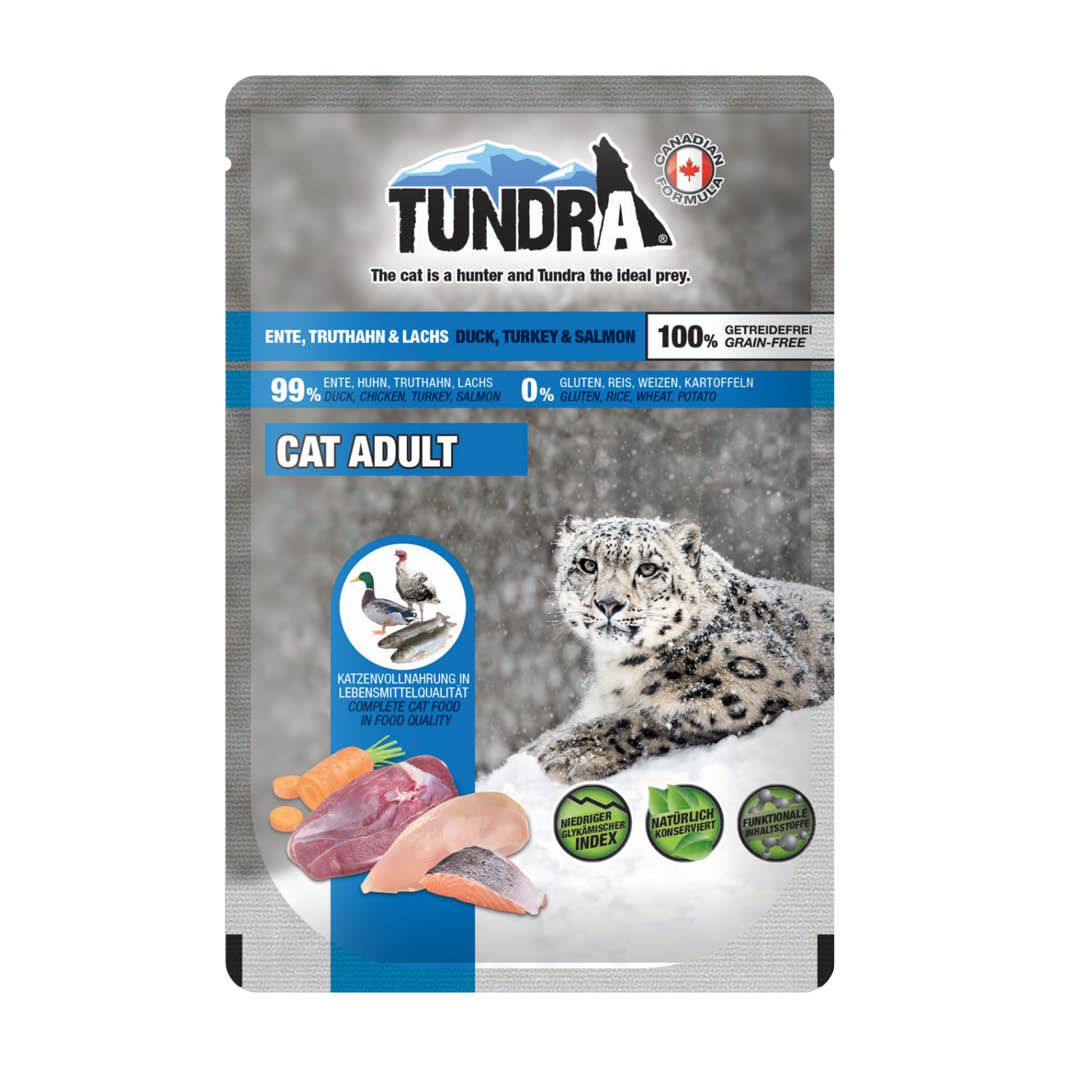 Tundra Cat Pouchpack Ente, Truthahn & Lachs | 16 x 85 g