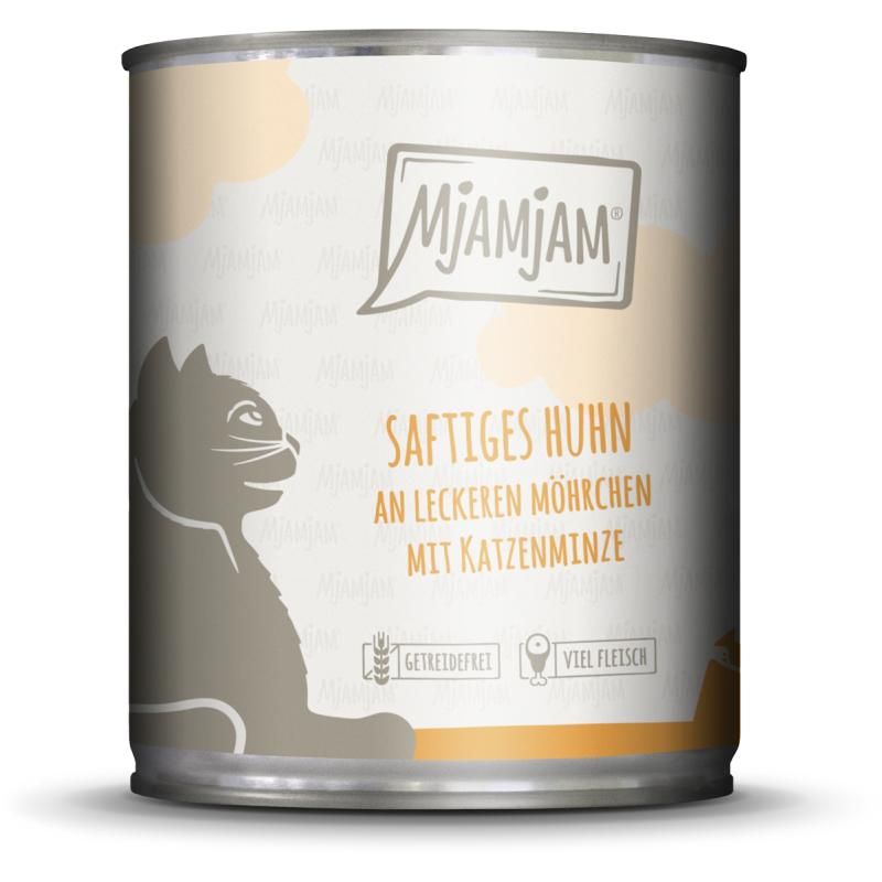 MjAMjAM Cat - Saftiges Huhn an leckeren Möhrchen | 6 x 800 g