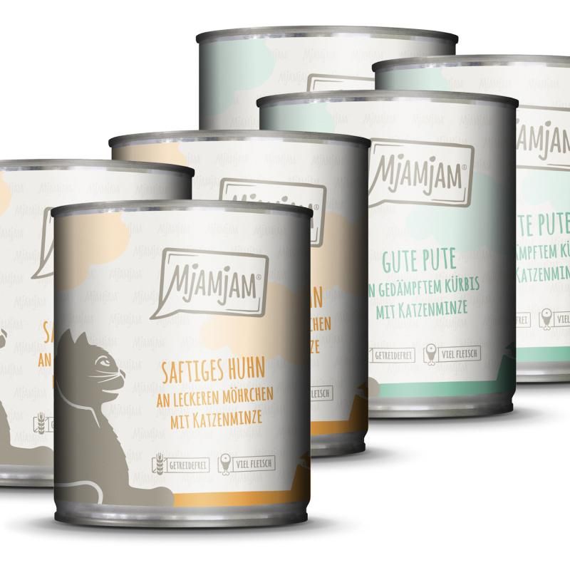 MjAMjAM Cat - Monopaket I - Huhn und Pute | 6 x 800 g