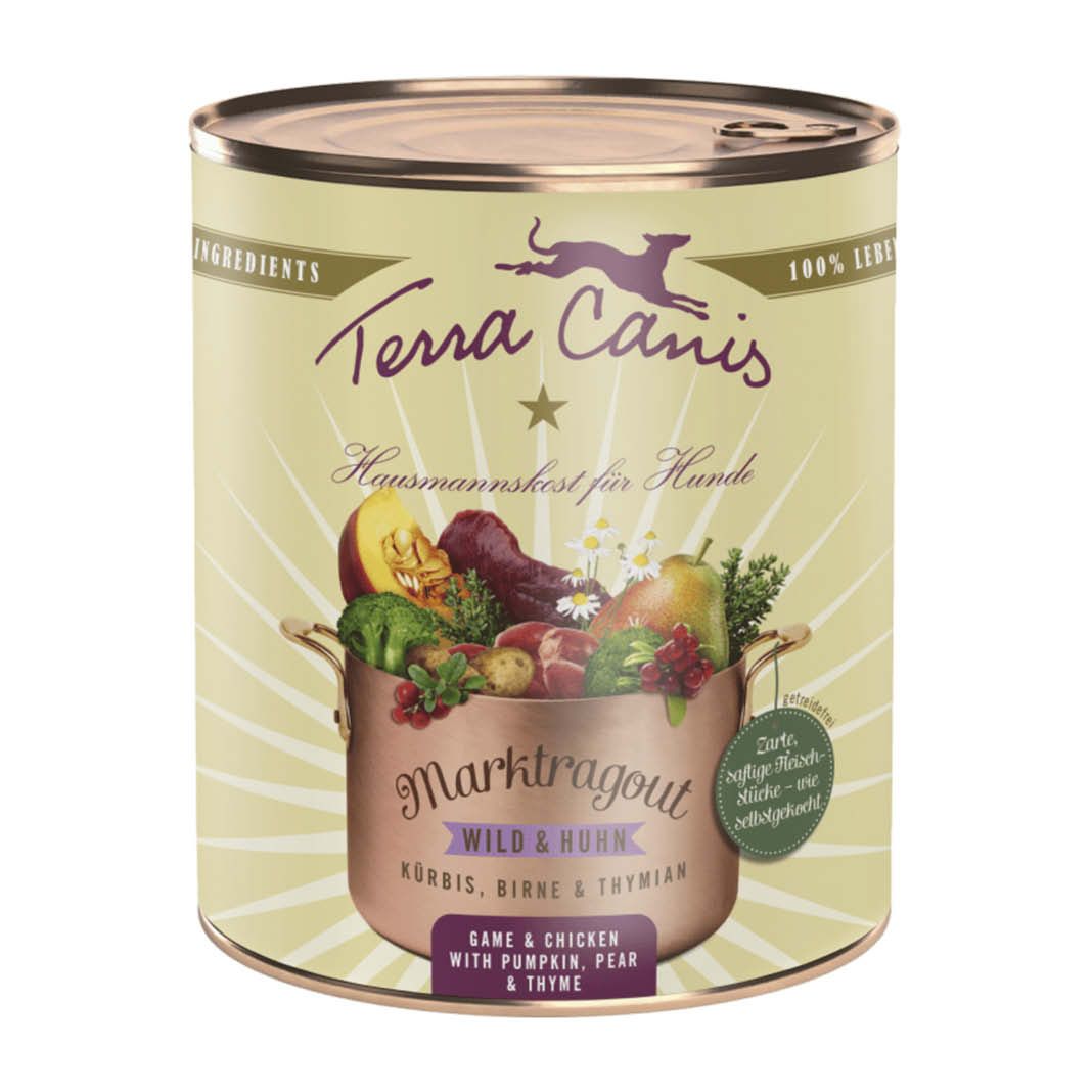 Terra Canis Marktragout - Wild & Huhn mit Kürbis, Birne und Thymian | 6 x 385 g