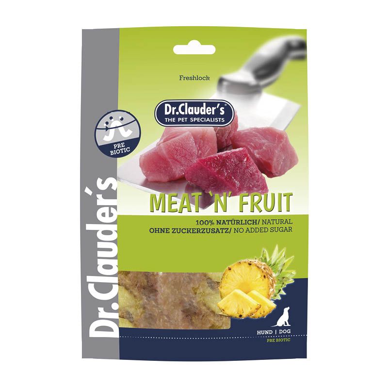 Dr. Clauder's Meat'n'Fruit Ananas & Hühnchen Snack | 10 x 80 g