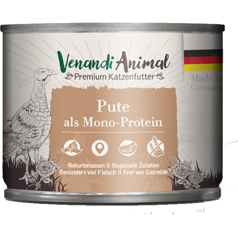 Venandi Animal - Pute als Monoprotein | 6 x 200 g