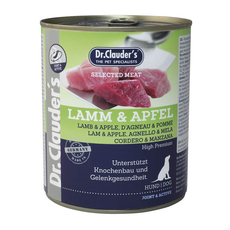 Dr. Clauder's Selected Meat - PreBiotics - Lamm & Apfel | 6 x 800 g