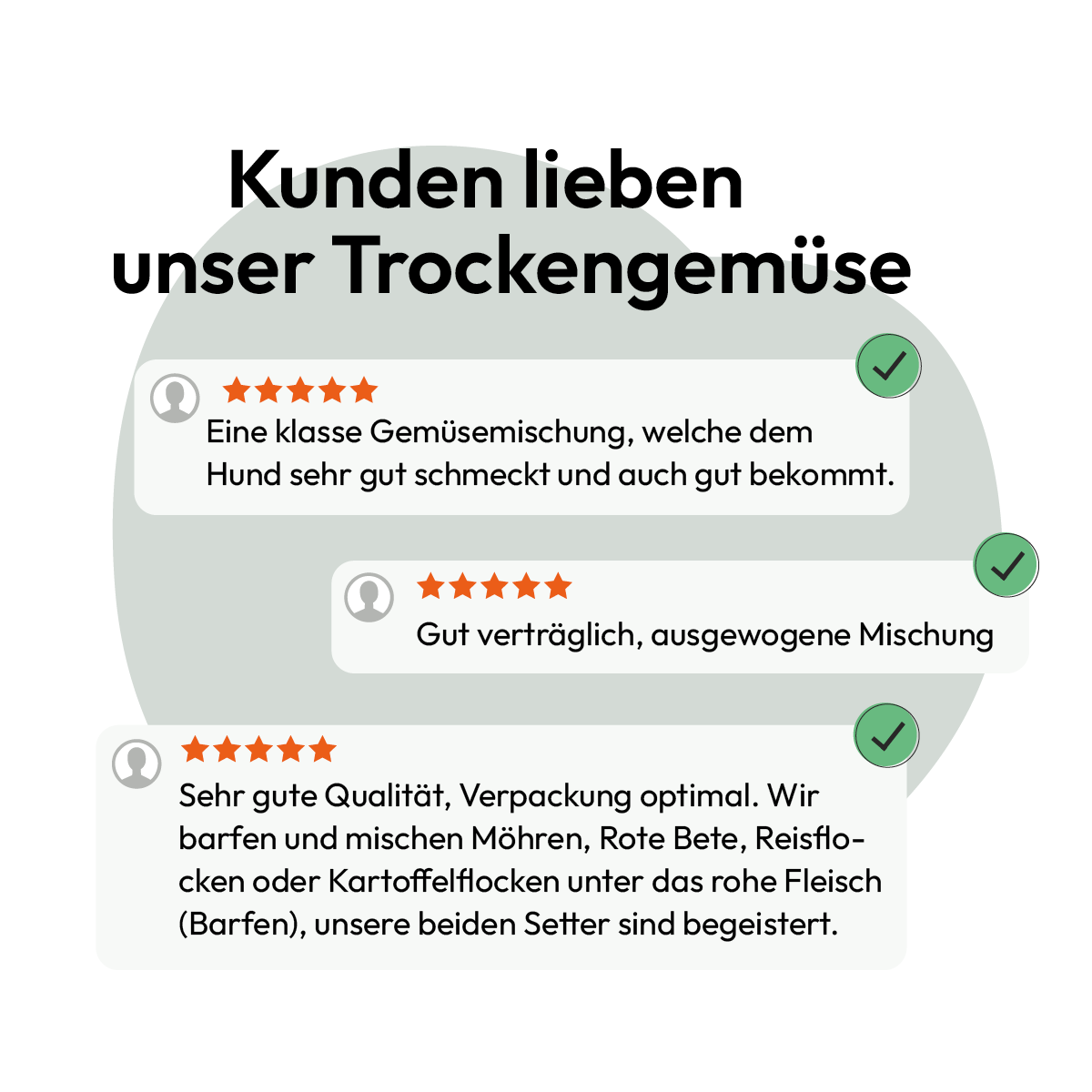 Grau Hund Gemüsemix Mischung Nr. 1 | 500 g
