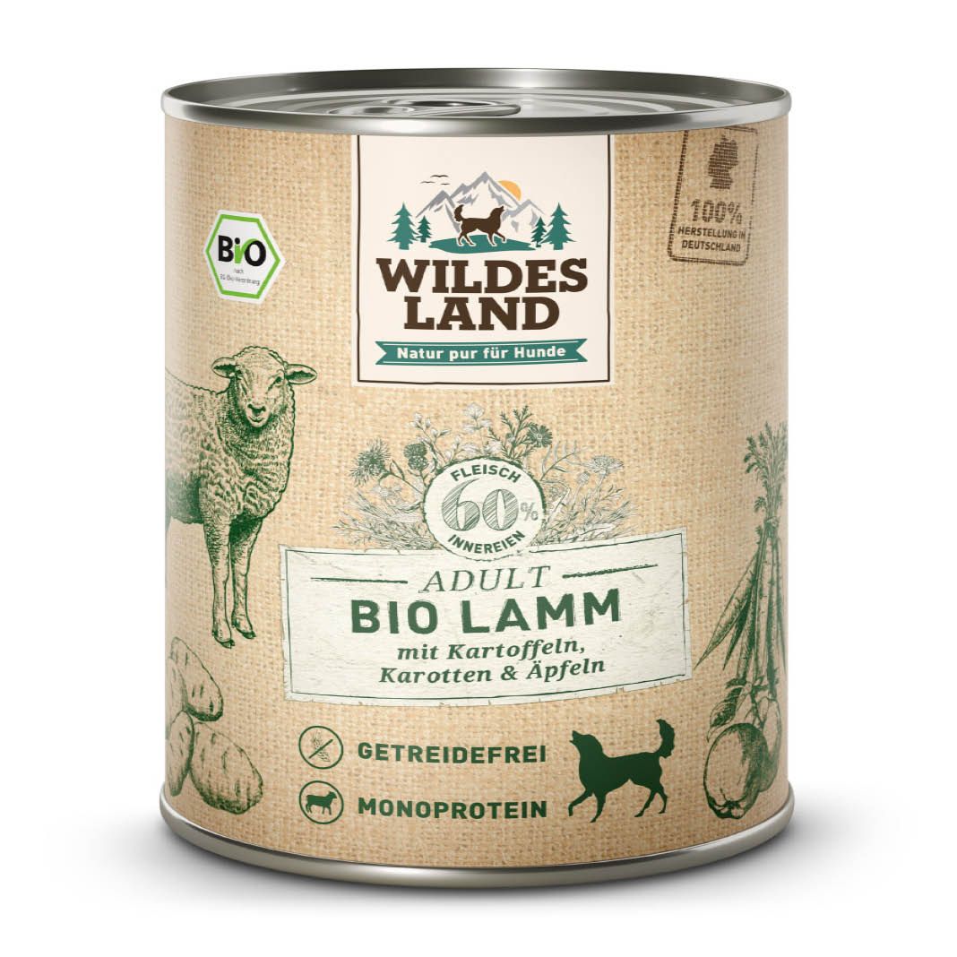 Wildes Land BIO Adult - Rind mit Kartoffeln, Karotten & Zucchini - Pouch | 10 x 125 g