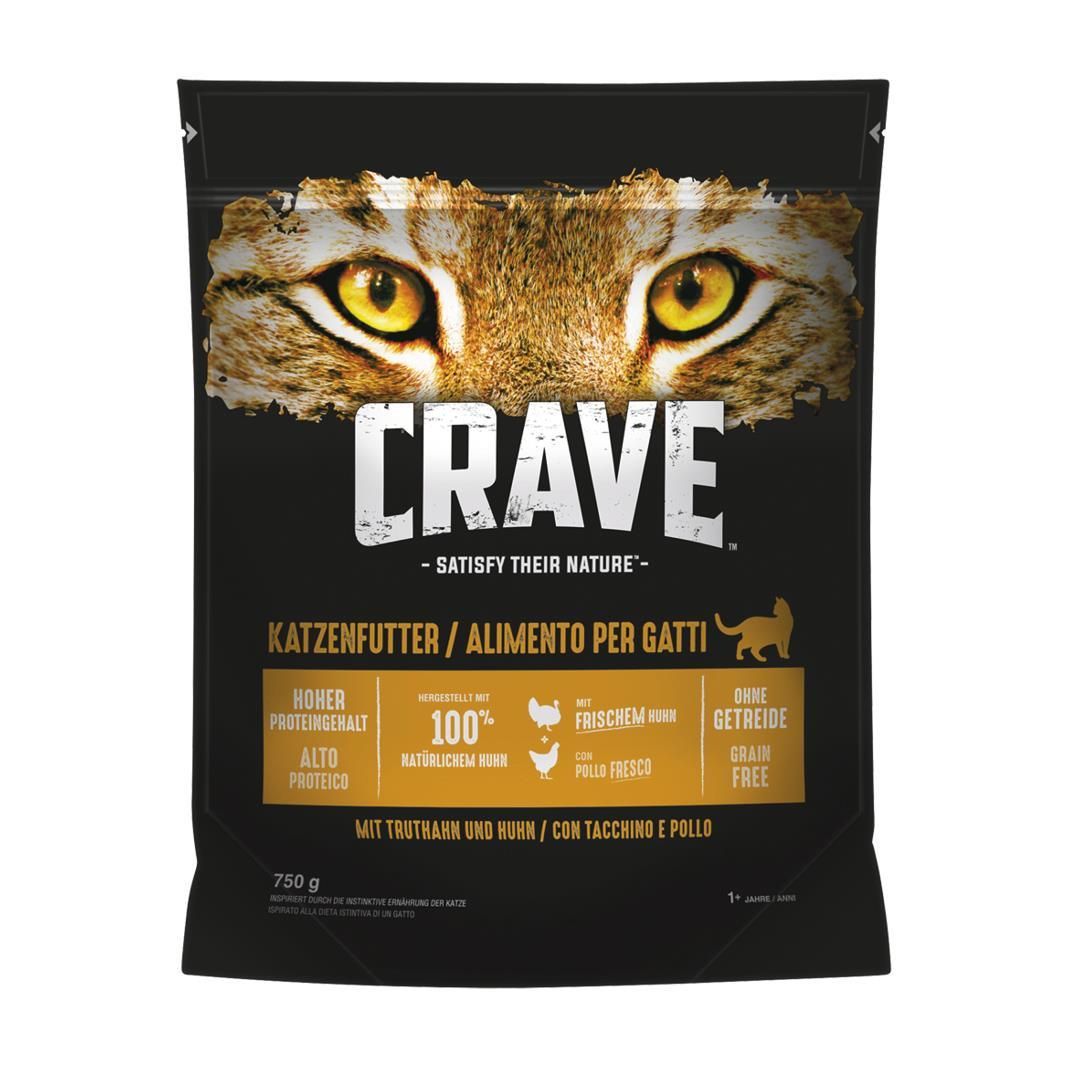 CRAVE™ Katze Beutel Adult mit Truthahn und Huhn | 750 g