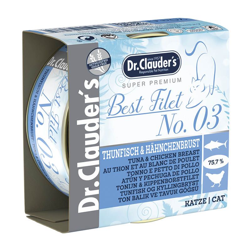 Dr. Clauder's Best Filet Adult No. 05 Thunfisch & Garnelen | 24 x 70 g