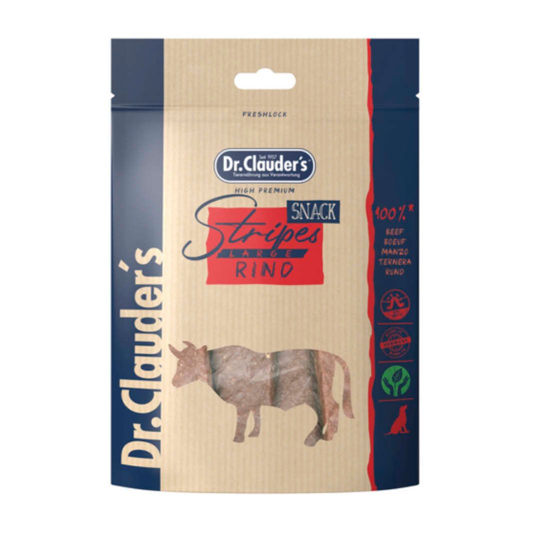 Dr. Clauder's Rinderfleisch Stripes Large | 10 x 80 g