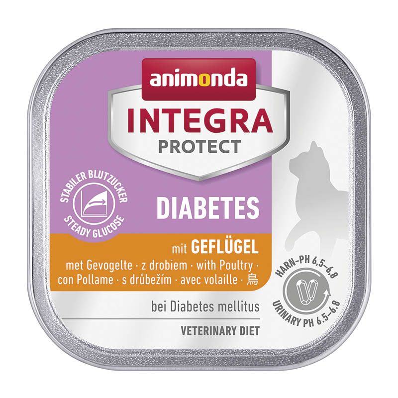 animonda INTEGRA PROTECT - Schale - Diabetes - mit Geflügel | 16 x 100 g