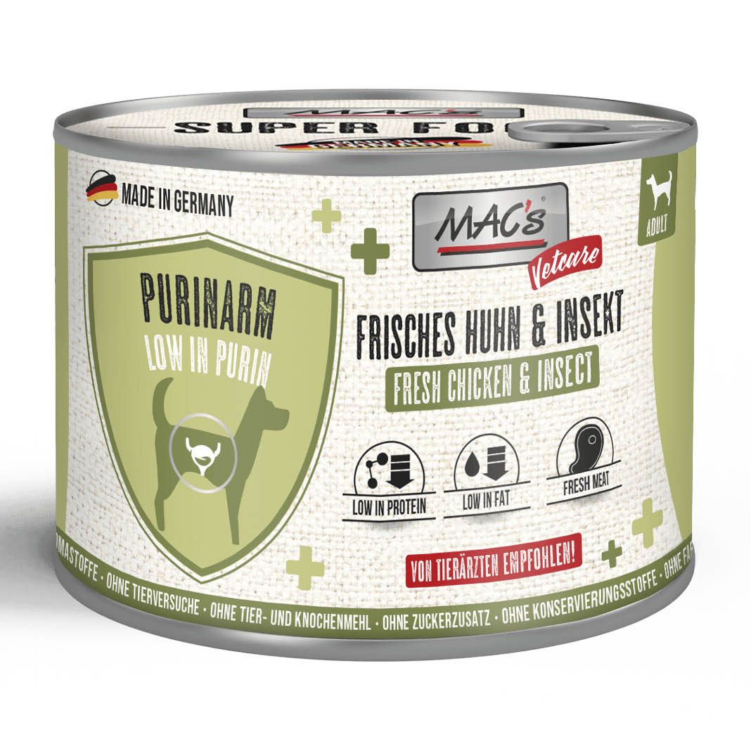 MAC's - Dog - Vetcare - Purinarm - Huhn & Insekt | 6 x 200 g | 6 x 200 g |  Purinarm - Huhn & Insekt | 1mac0124
