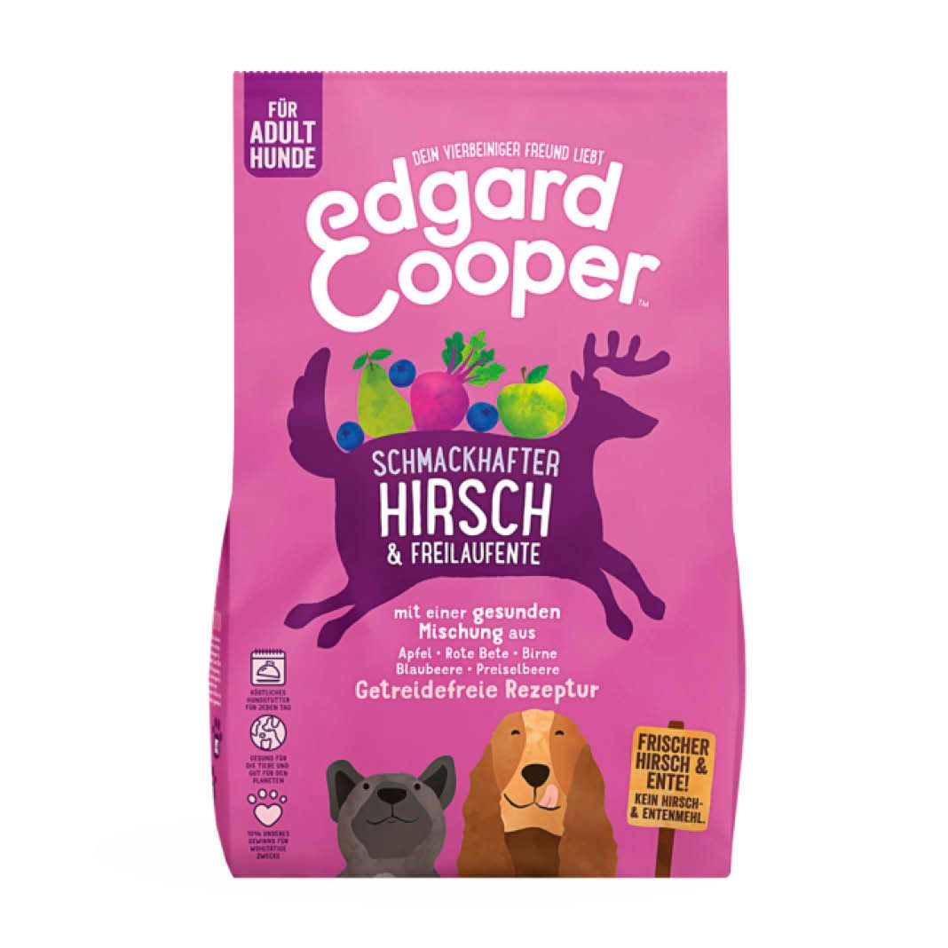 Edgard & Cooper Adult - Frischer Hirsch & Freilaufente mit Apfel