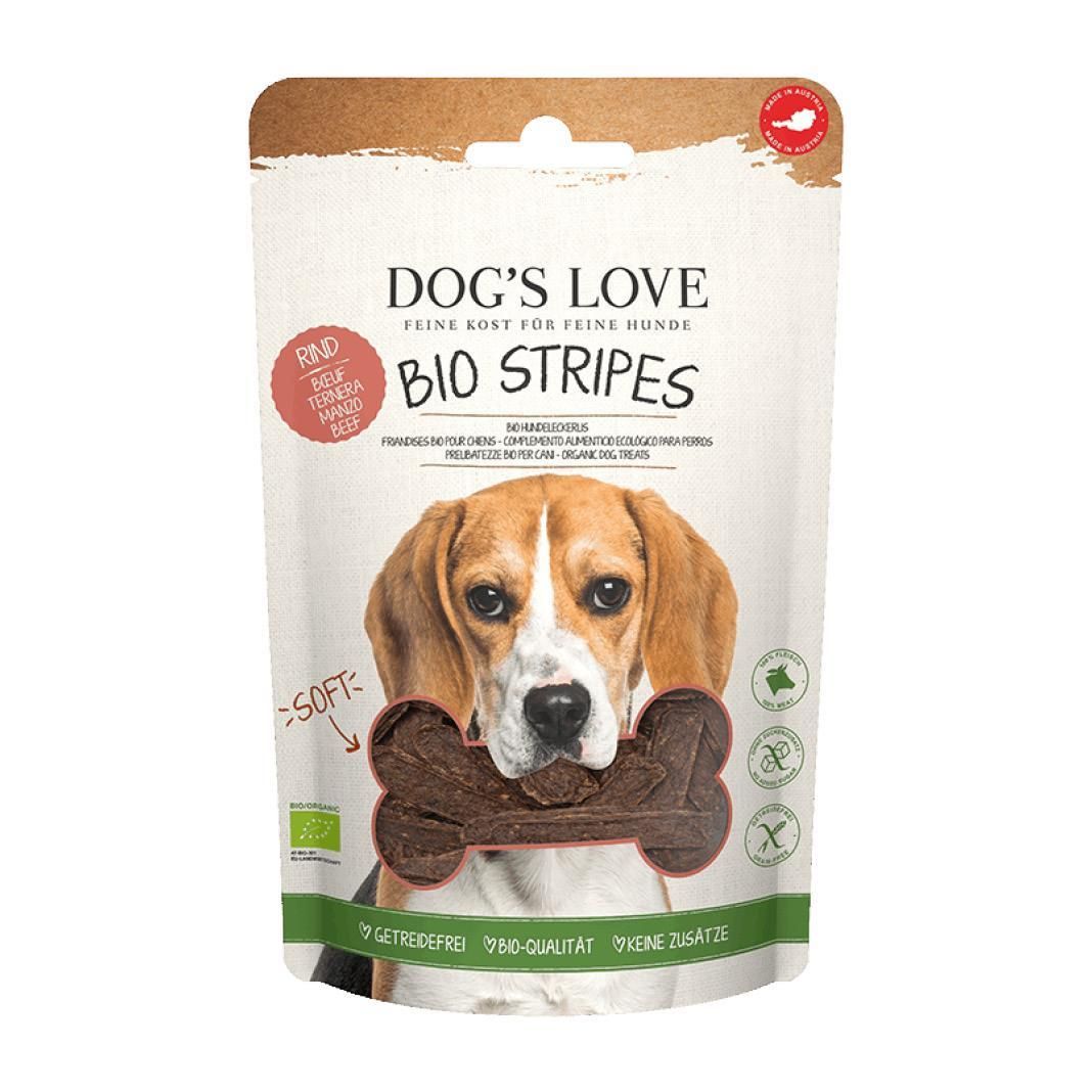 DOG'S LOVE SOFT Stripes BIO Rind | 6 x 150 g