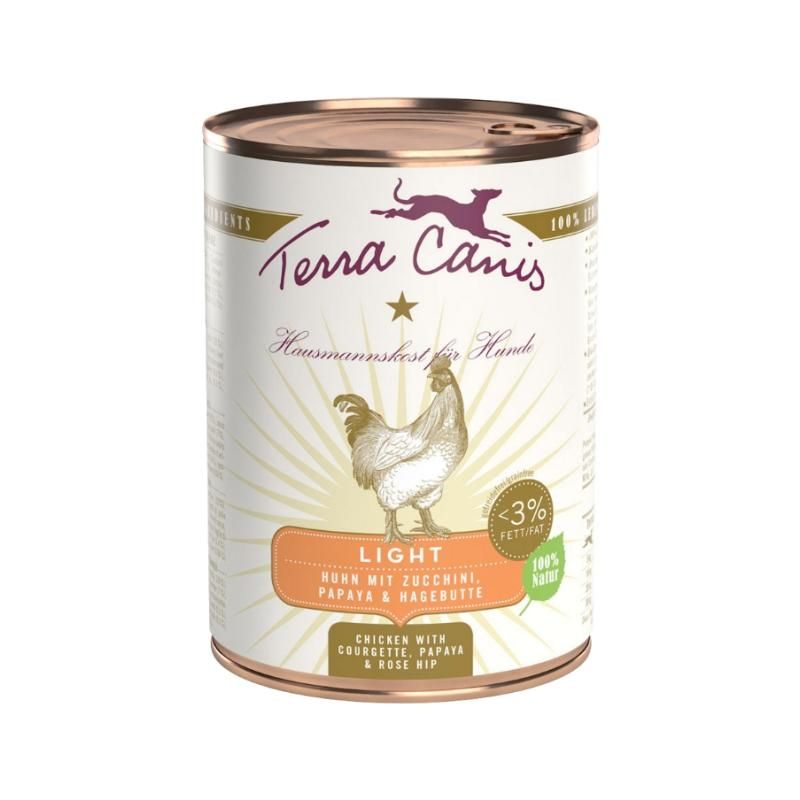 Terra Canis Light - Huhn mit Zucchini, Papaya & Hagebutte | 6 x 400 g