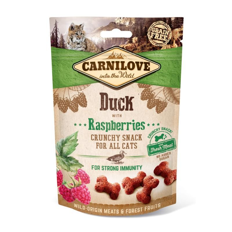 Carnilove Cat - Crunchy Snack - Ente mit Himbeeren | 50 g