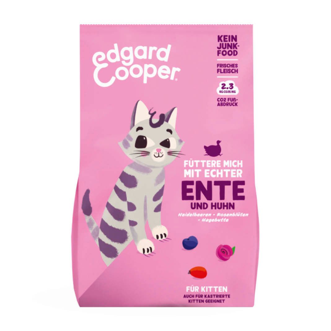 Edgard & Cooper Cat Kitten - Frische Freilaufente und frisches Freilandhuhn mit Blaubeeren | 325 g