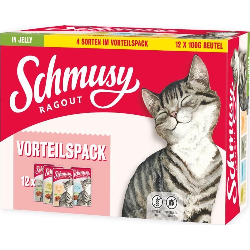 Schmusy Ragout Vorteilspack Jelly Pouch | 12 x 100 g