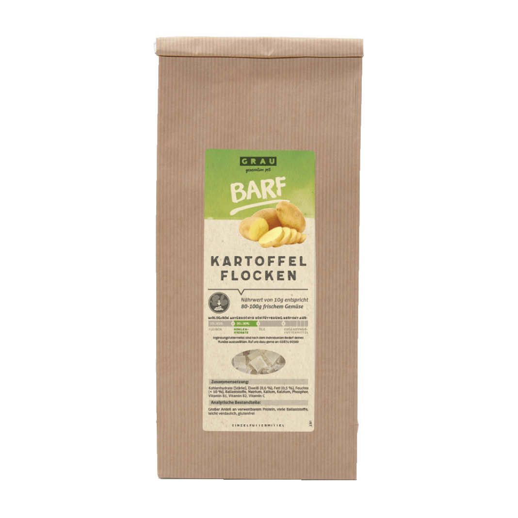 Grau Hund Kartoffel-Flocken | 500 g