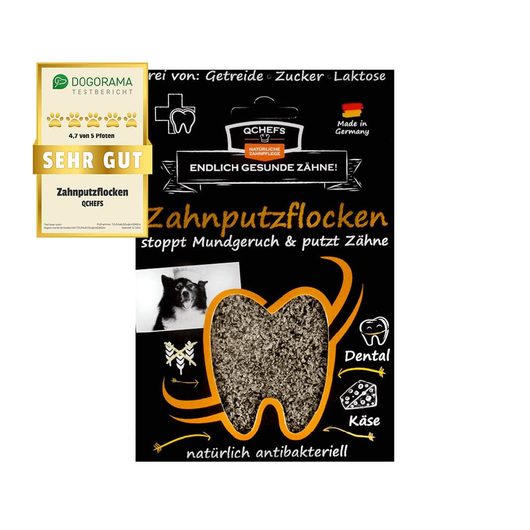 QCHEFS Dog Zahnputzflocken | 10 x 90 g