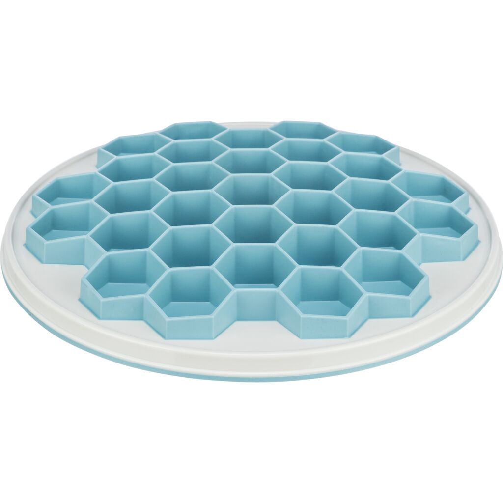 TRIXIE Slow Feeding Futterplatte Hive, grau/blau | ø 30 cm