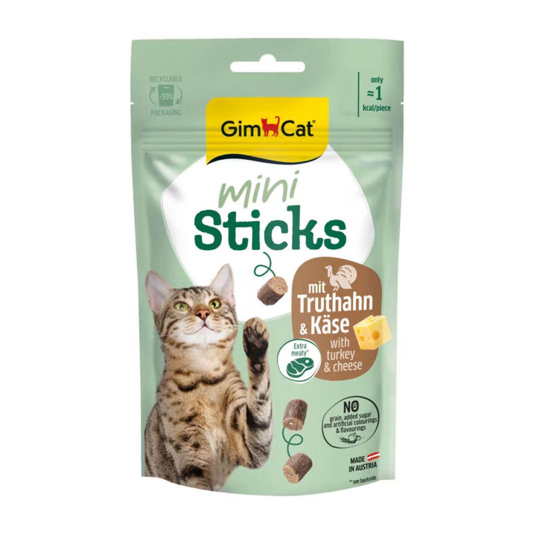 GimCat Mini Sticks Truthahn & Käse | 12 x 50 g