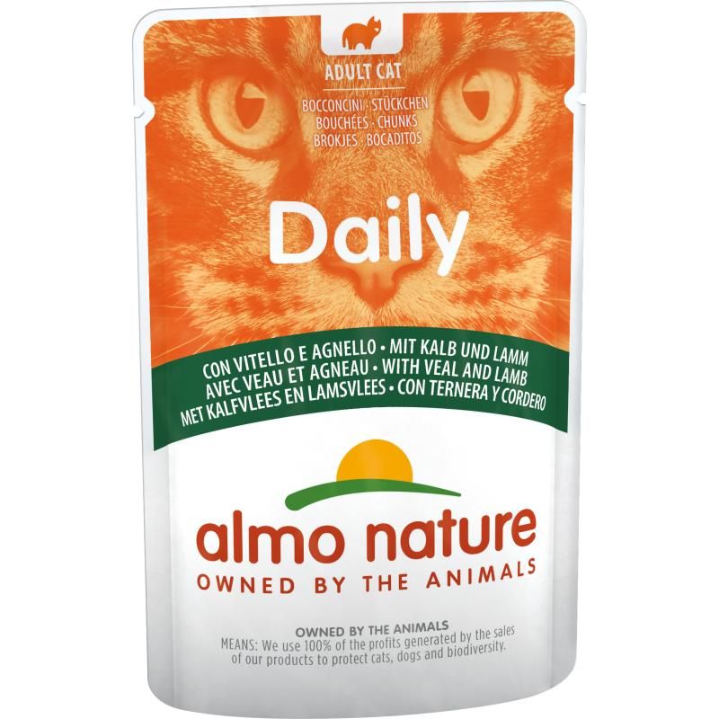 Almo Nature PFC Daily Menü Kalb und Lamm Pouch | 30 x 70 g