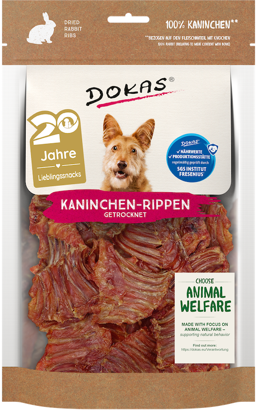 Dokas Kaninchen-Rippen getrocknet