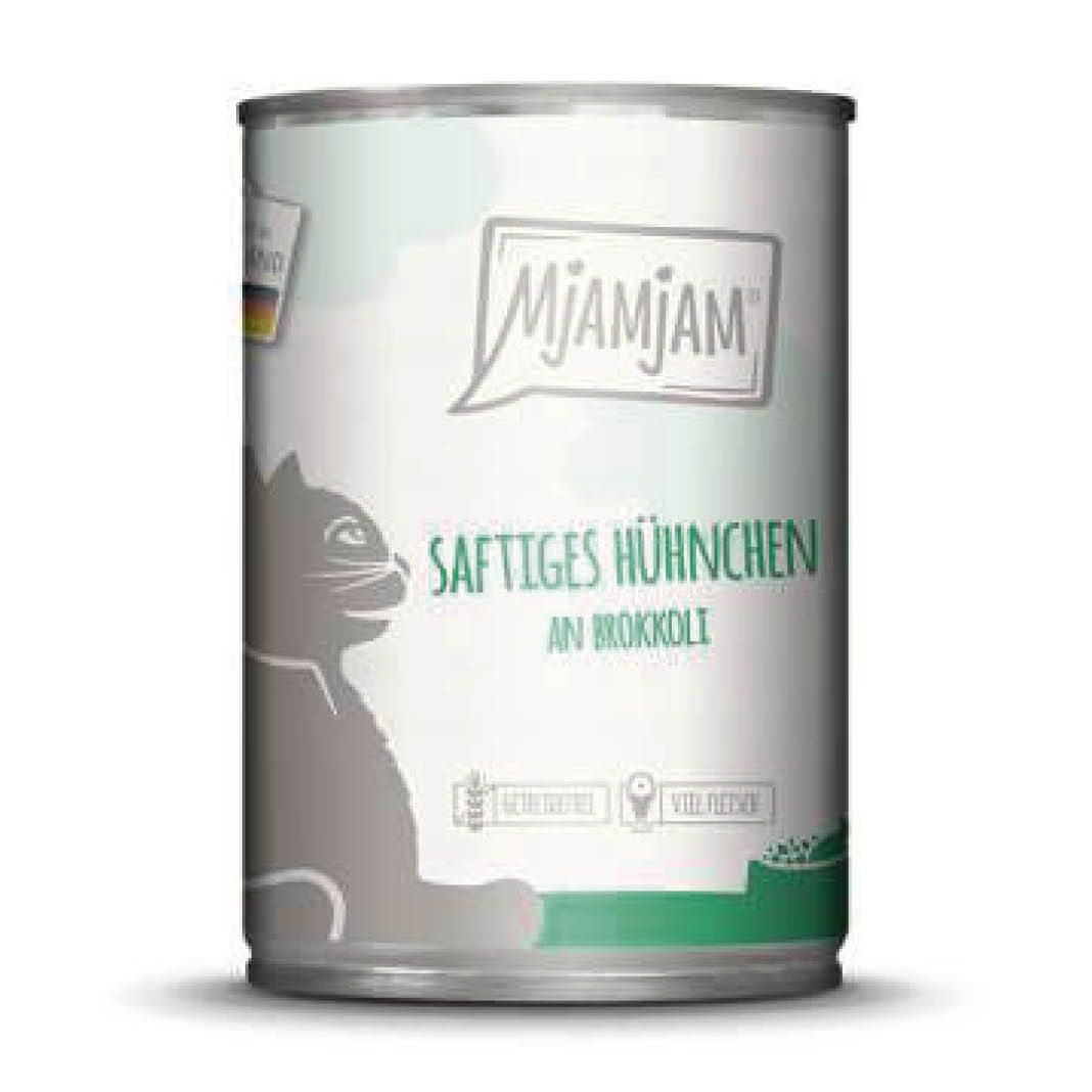 MjAMjAM Cat - saftiges Hühnchen an Brokkoli | 6 x 400 g