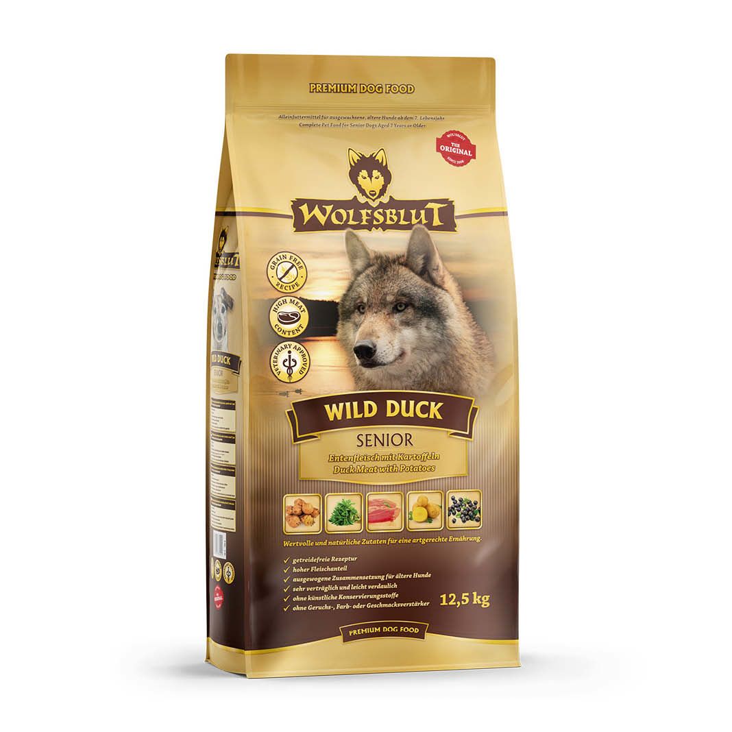 Wolfsblut Wild Duck Senior - Ente mit Kartoffel | 12,5 kg