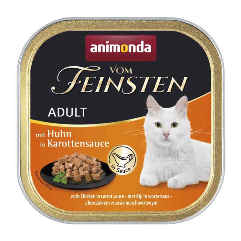 animonda Vom Feinsten - Schale - Adult - in Soße - mit Huhn in Karottensauce | 32 x 100 g
