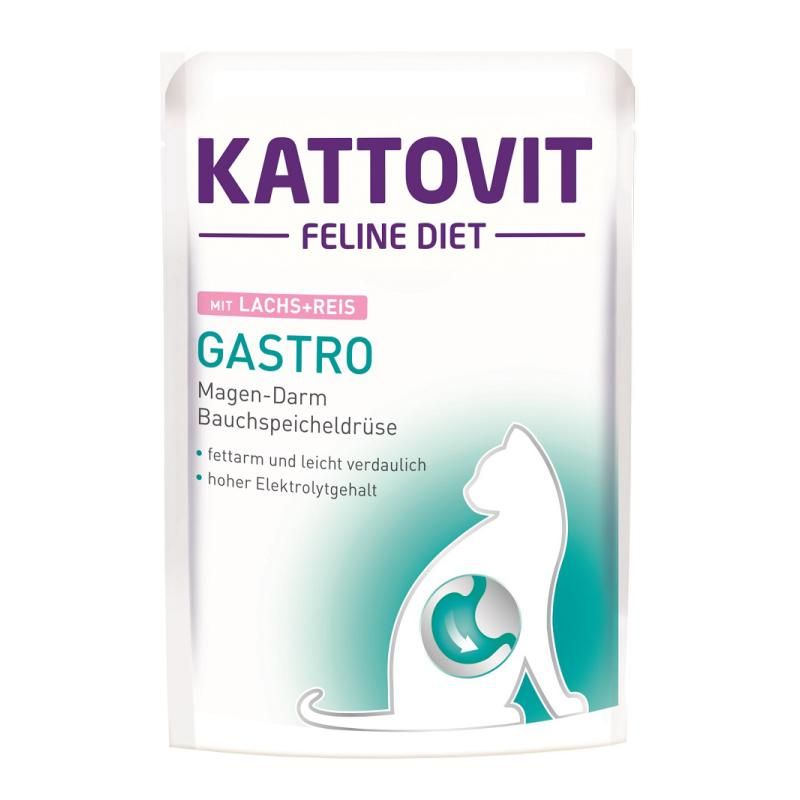 Kattovit Feline Diets - Pouch - Gastro Lachs & Reis | 24 x 85 g
