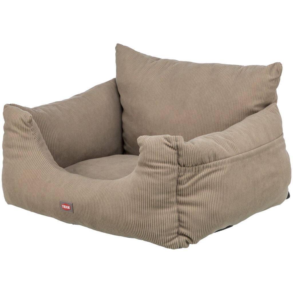 Trixie Autositz Für Kleine Hunde, Cord-Optik, Taupe | 55 × 30 × 50 Cm
