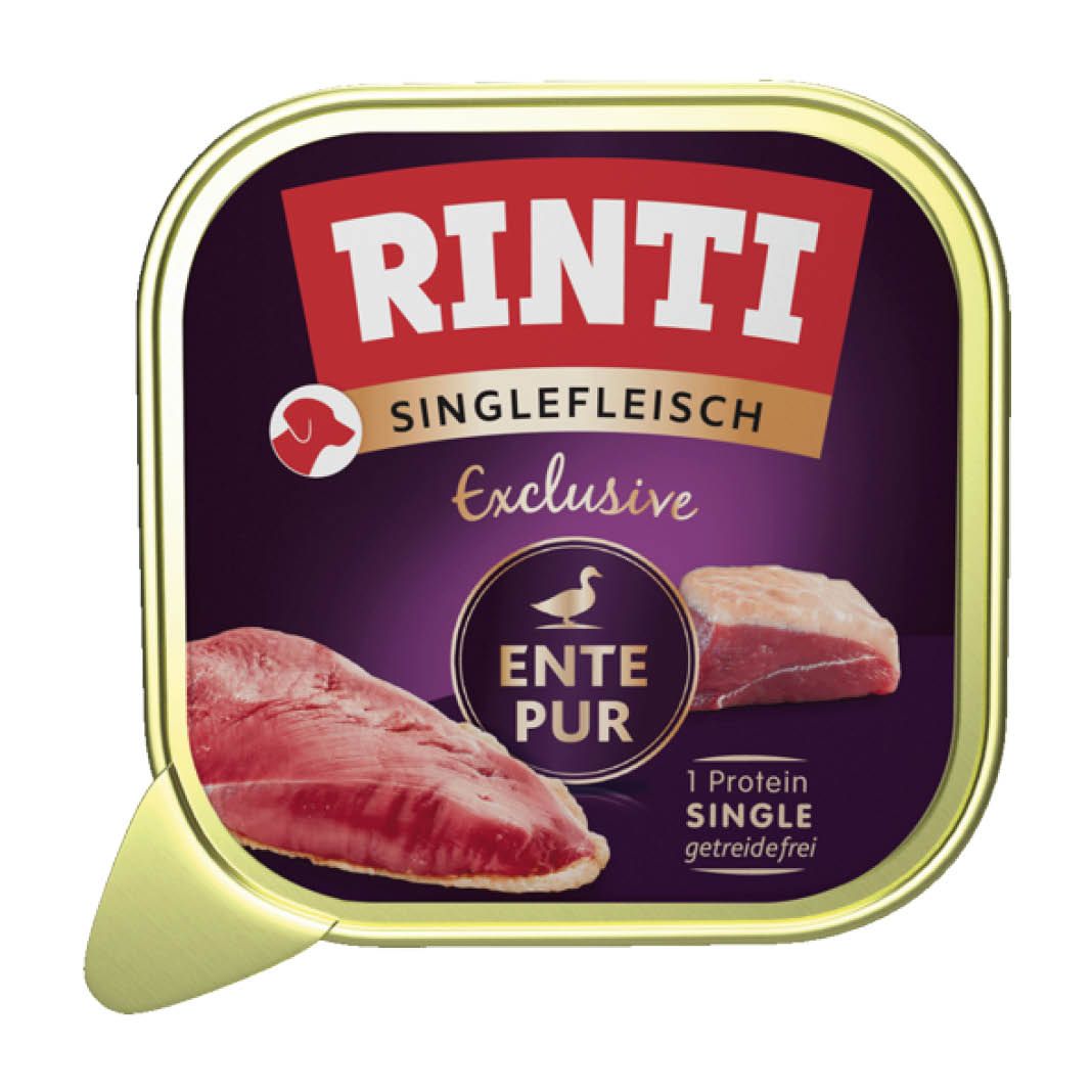 Rinti Singlefleisch Exclusive Pur Ente Schale | 10 x 150 g